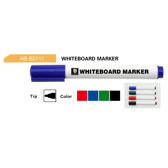 Assorted colored marker pens for artistic and office use