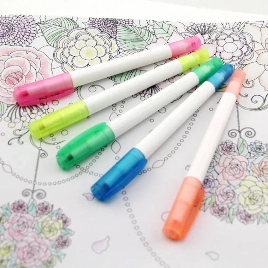 Set of colorful marker pen designs for creative projects.