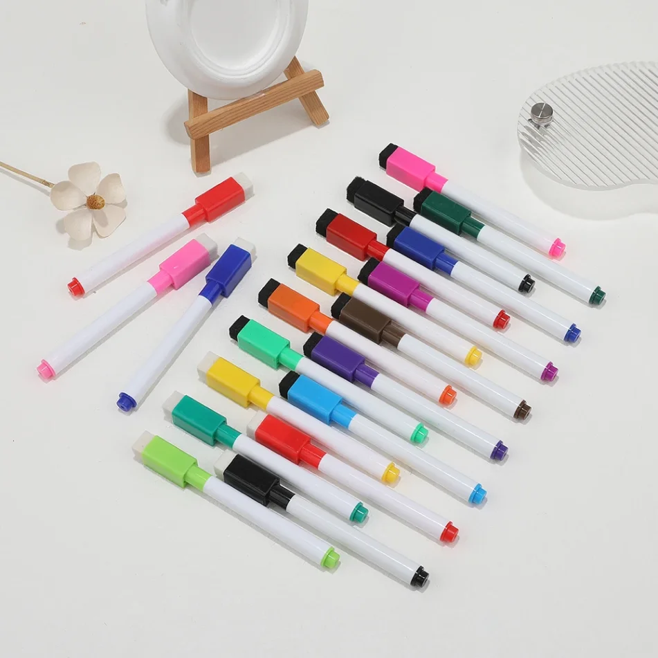 Kit of colorful marker pens for artists and students