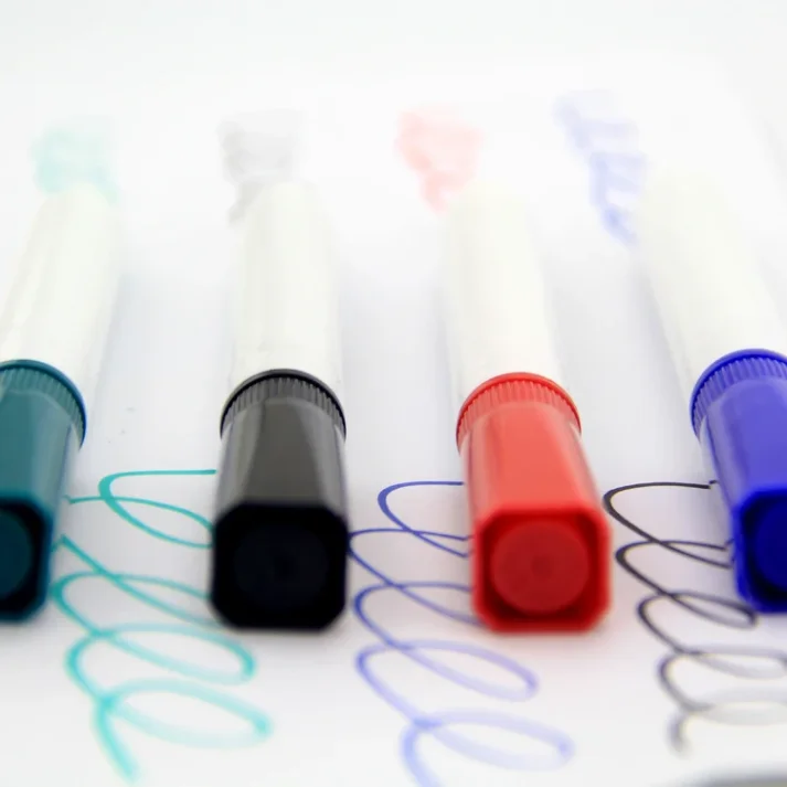 Creative supplies featuring a variety of markers.