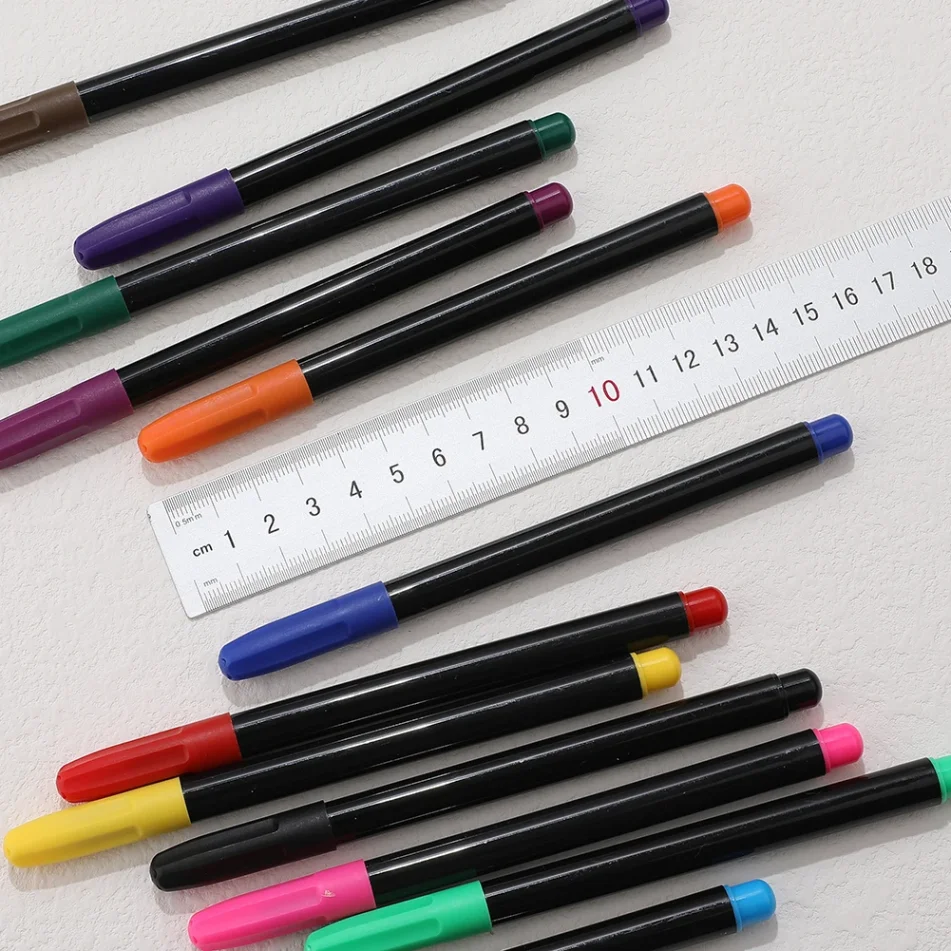 Art supplies featuring a complete marker pen set
