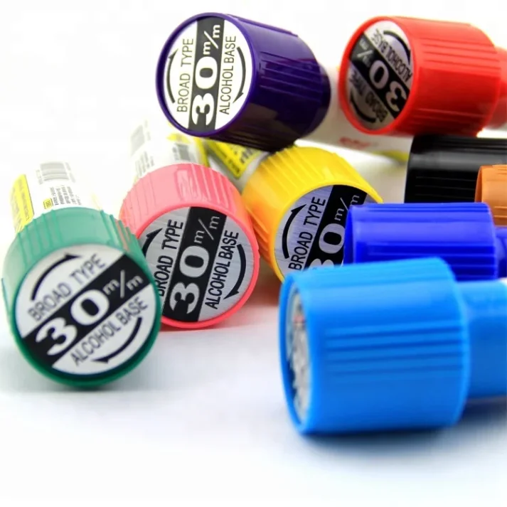 Set of colorful marker pens for art and design