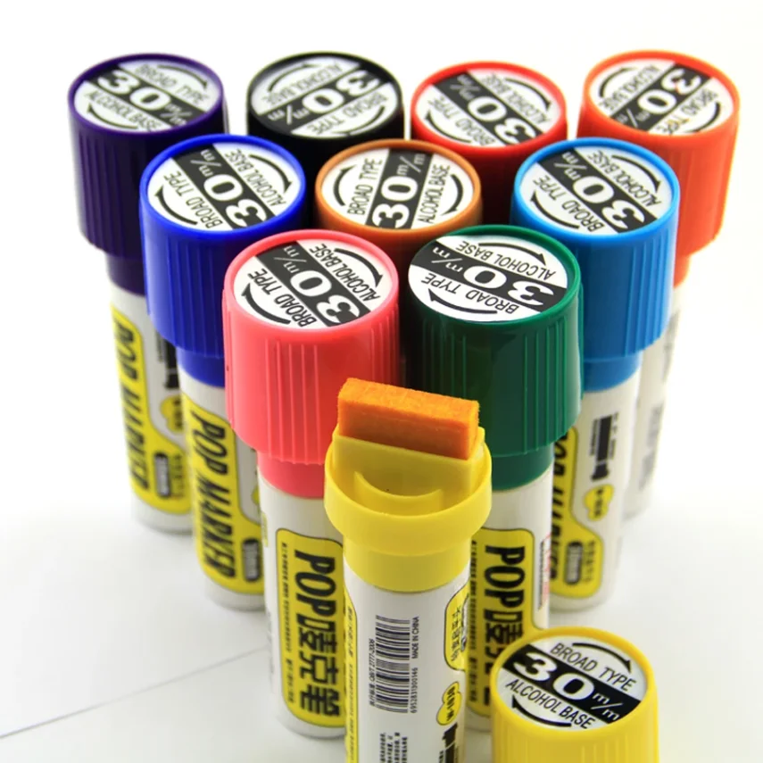 High-quality marker pens and design tools on a white background