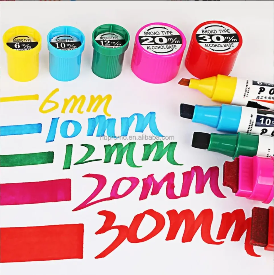 Water-based marker pens for easy blending and shading