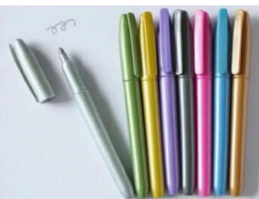 A collection of marker pens in assorted colors.