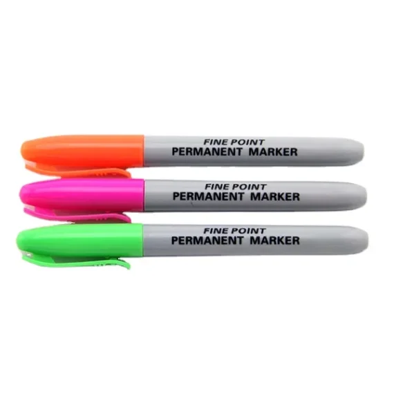 Set of colorful marker pen designs for creative use
