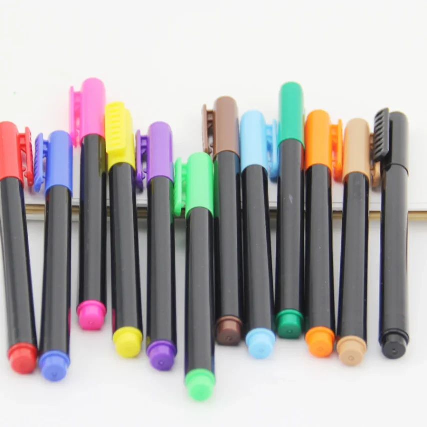 A set of colorful marker pens for art and design