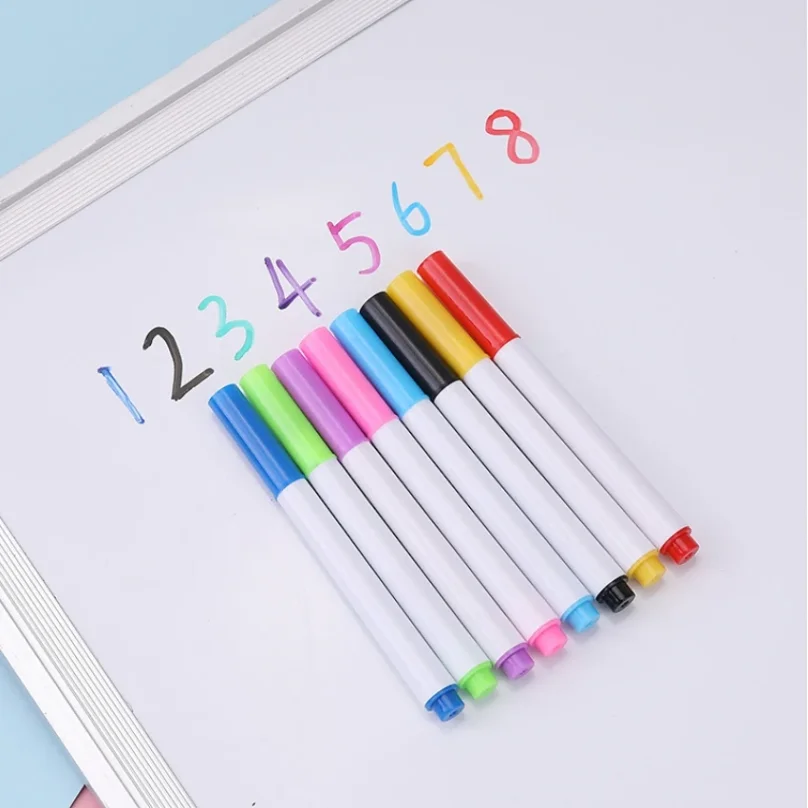 A set of colorful marker pens for artistic use.