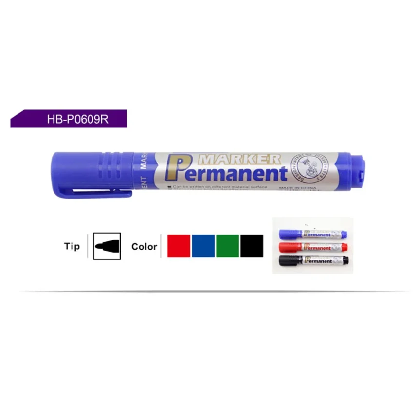 Art supplies including a set of colorful marker pens