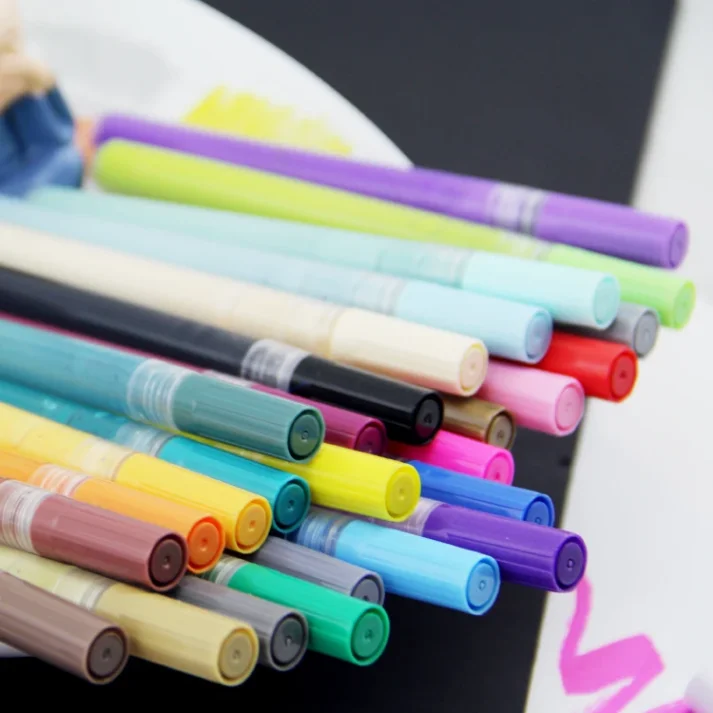 Pack of vivid markers for vibrant artwork.