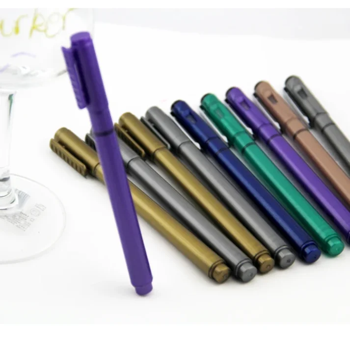 A set of colorful marker pens for art and design