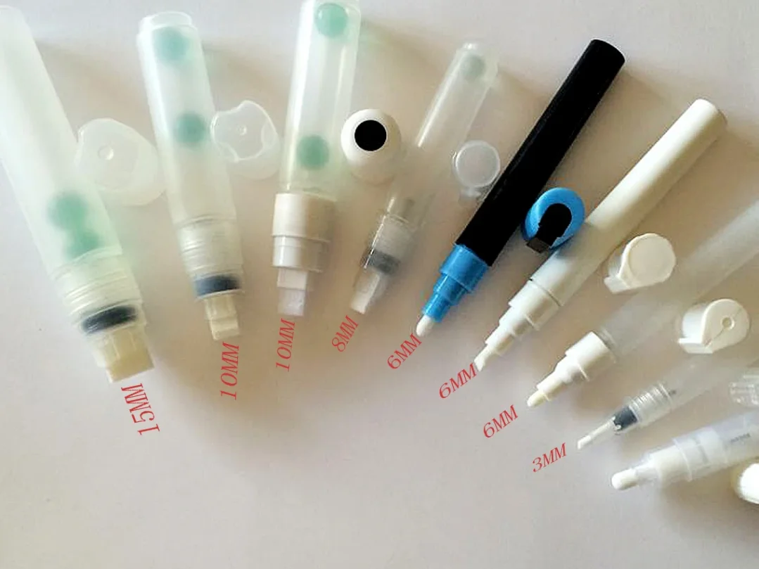 Set of colorful marker pen designs for creative projects.