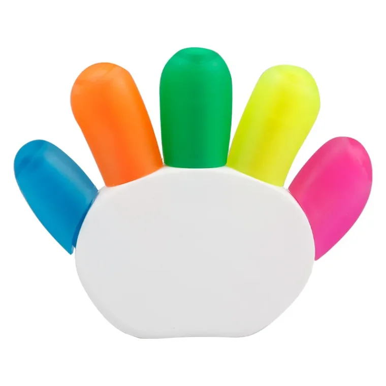 Wholesale Palm Shaped 5-in-1 Highlighter Pen | Factory Supplier