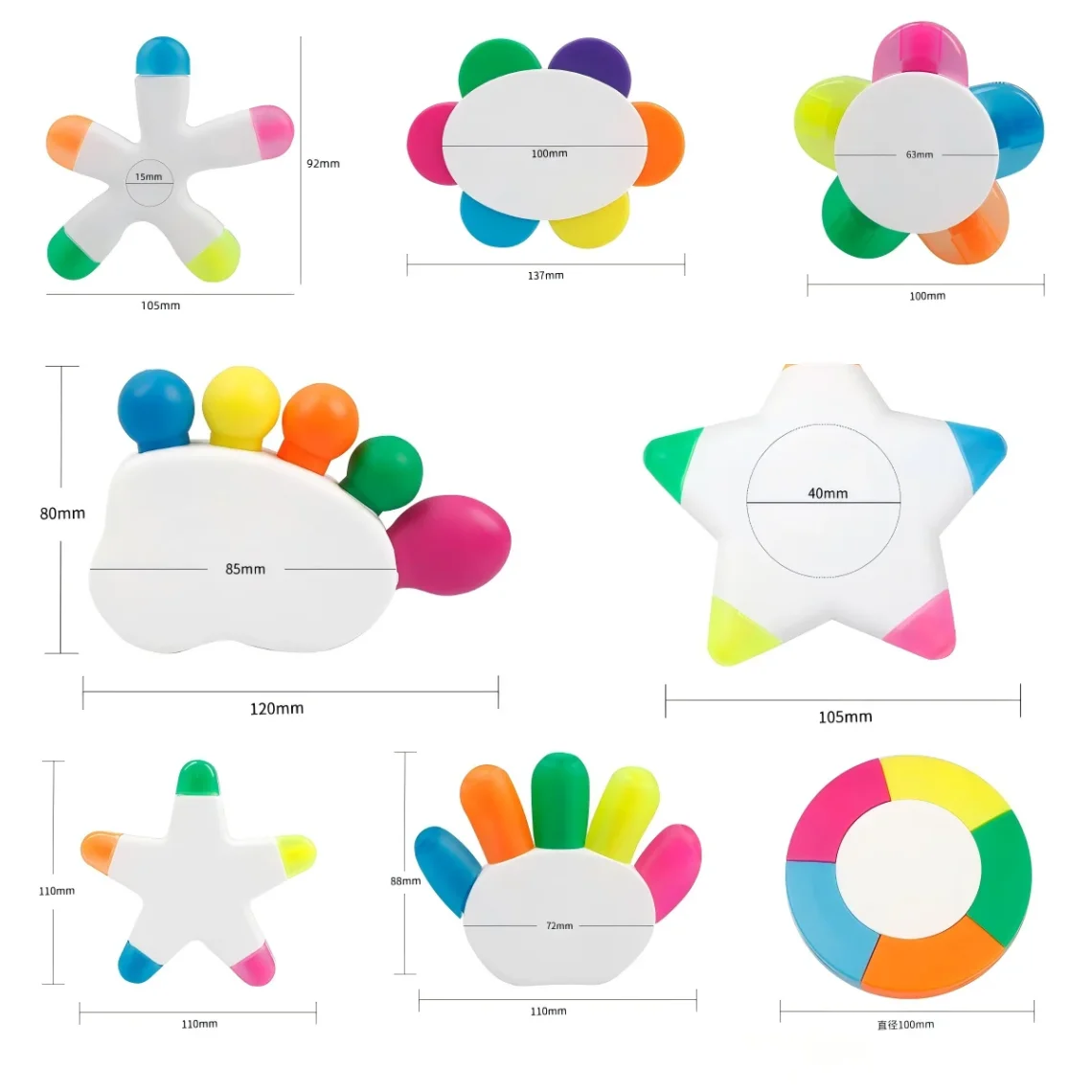 6-in-1 Custom Ellipse Highlighter - Wholesale Supplier