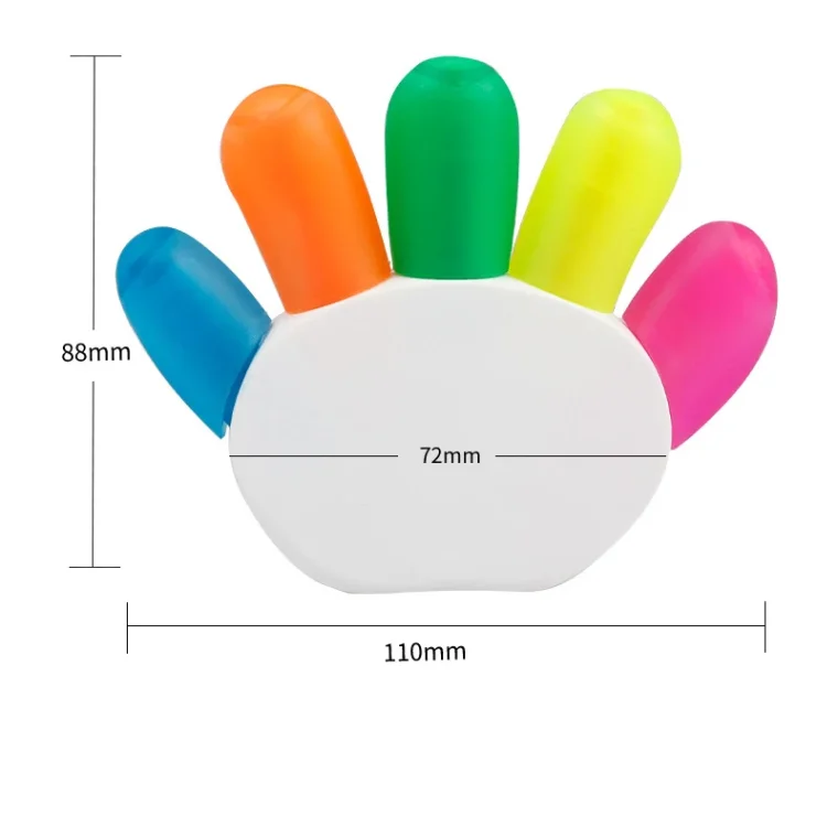 Wholesale Palm Shaped 5-in-1 Highlighter Pen | Factory Supplier