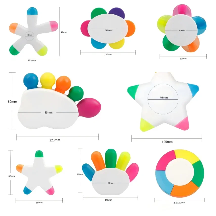 Wholesale 5-in-1 Customizable Highlighter Pen Set - Factory Direct