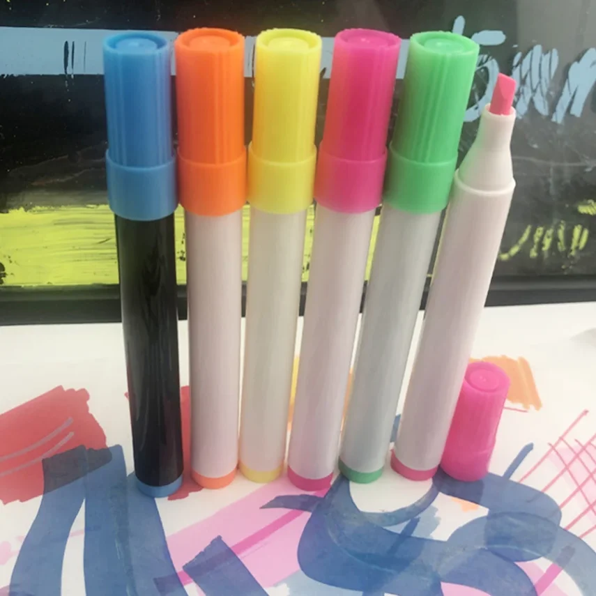A set of colorful markers for artistic use
