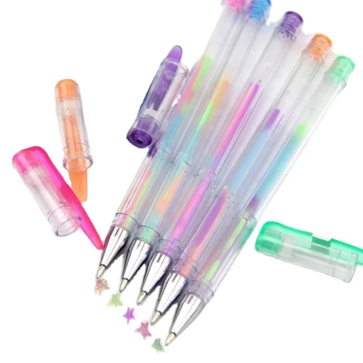 Art supplies kit with brushes, paints, and markers