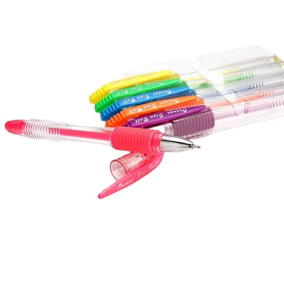 Set of colorful marker pen designs for creative projects.