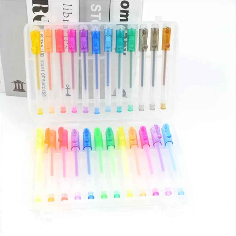 Set of colorful marker pen designs for creative projects.