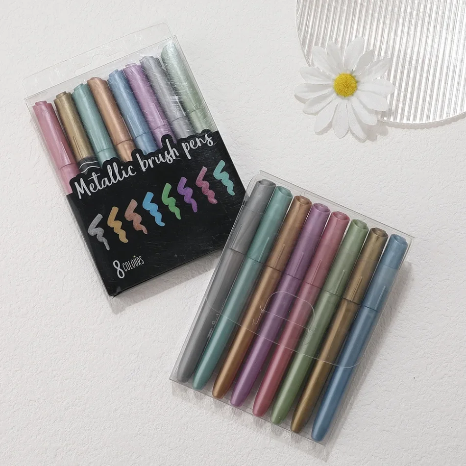 Set of colorful marker pens for design and art