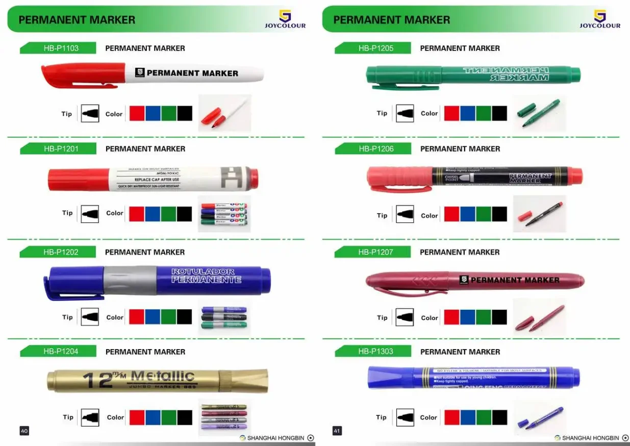 Artistic marker pens for professional sketching