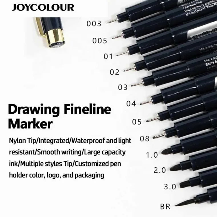 Collection of colorful marker pens