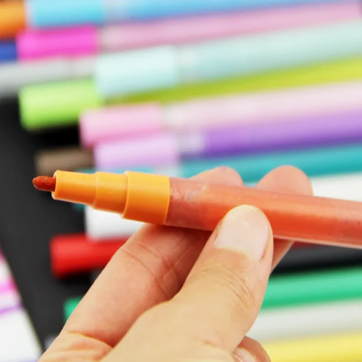 Marker pens specifically designed for drawing and sketching