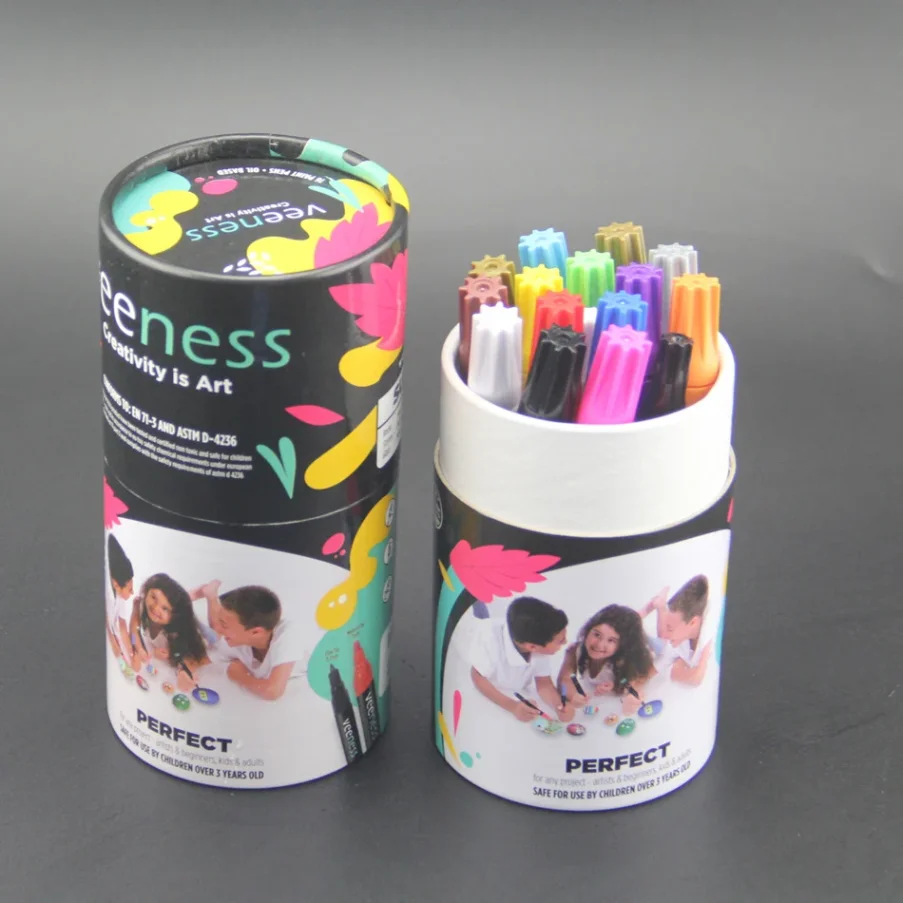 A set of colorful markers arranged neatly for artistic use