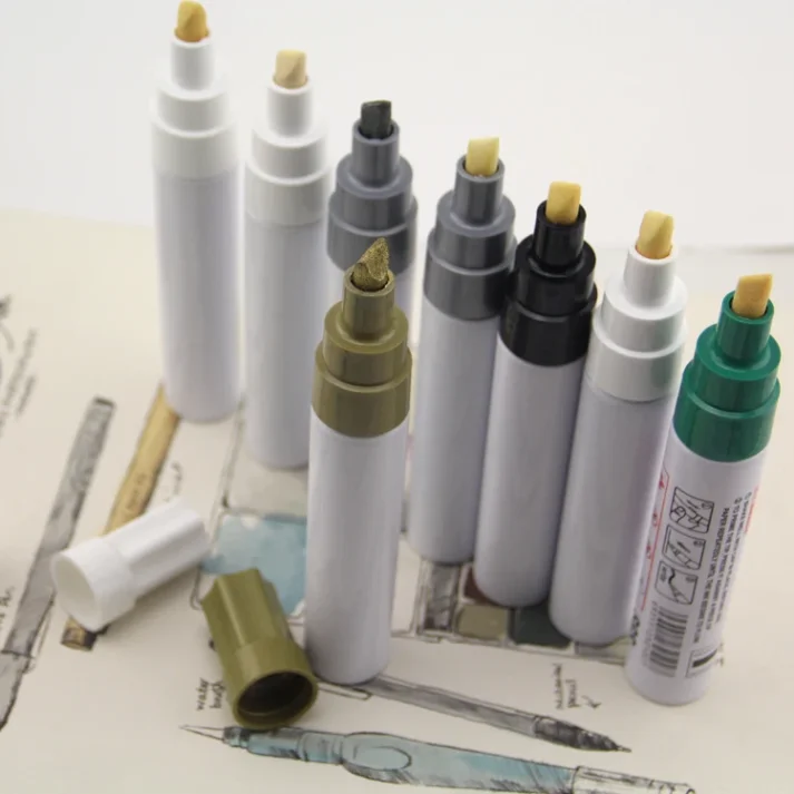 Set of colorful marker pens for art and design
