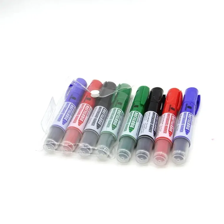 Colorful set of marker pens for art and design.