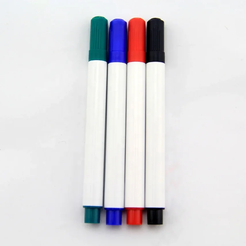 Display case showcasing various marker pens