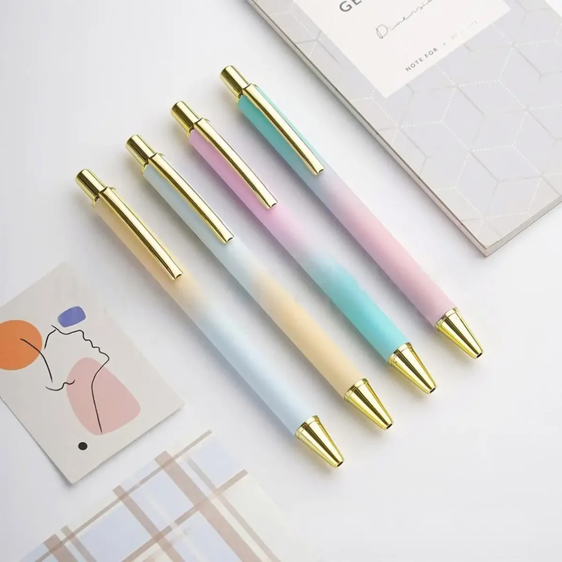 Set of colorful marker pen designs for creative projects.