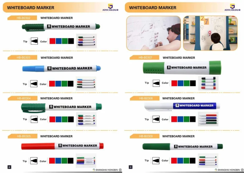Design kit with a variety of marker pens for professional use