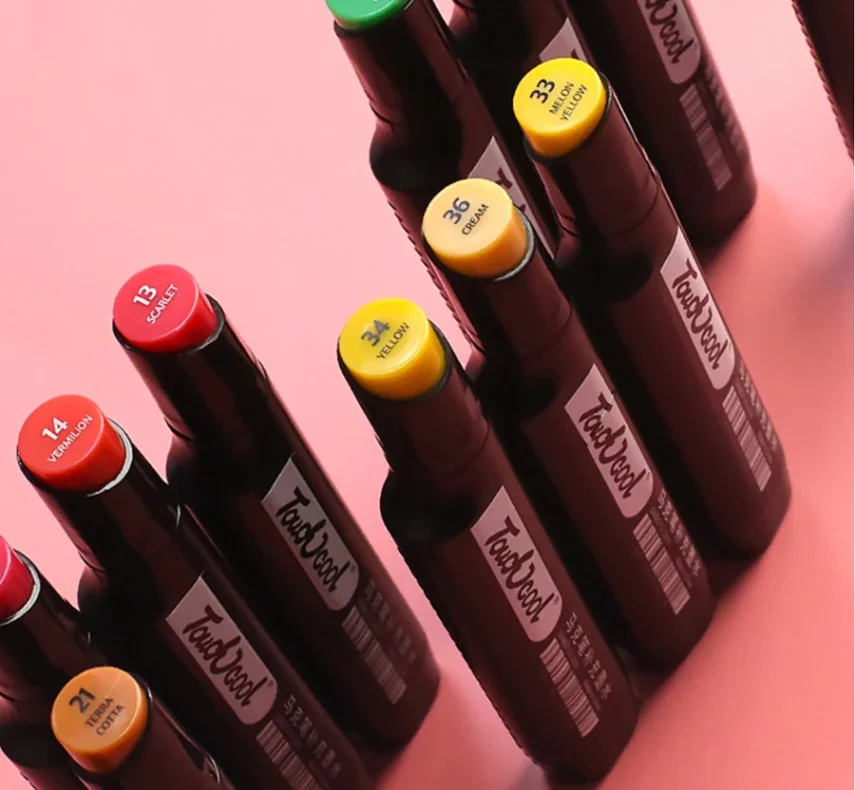 Marker pens as part of art supplies