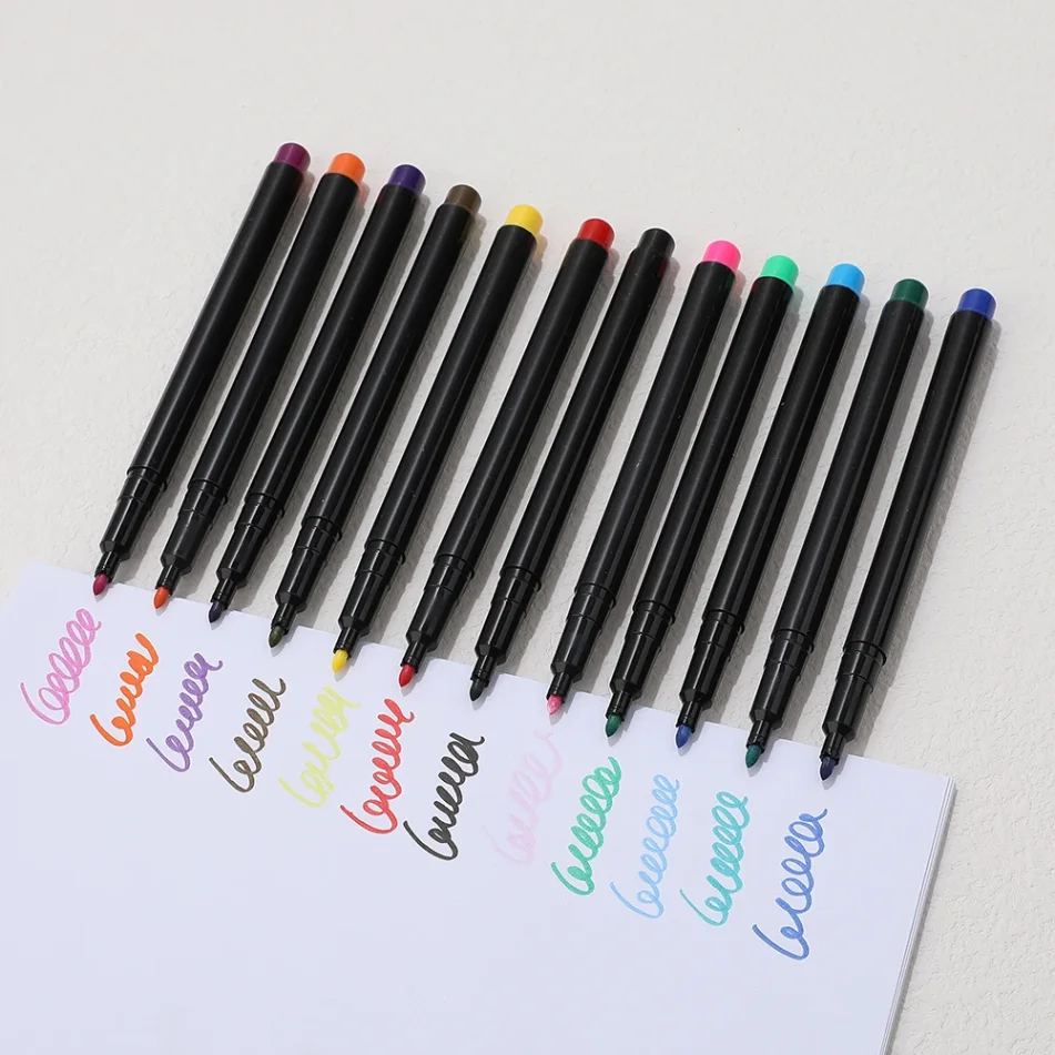 Set of colorful marker pen designs for creative projects