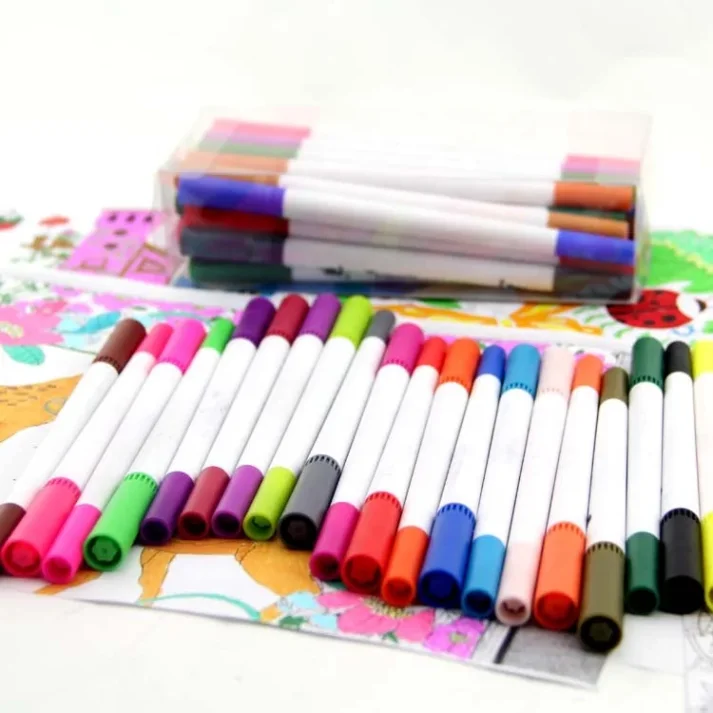 A collection of marker pens in various shades and tips