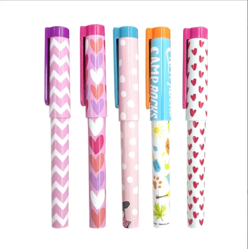 Set of colorful marker pen designs for creative projects.