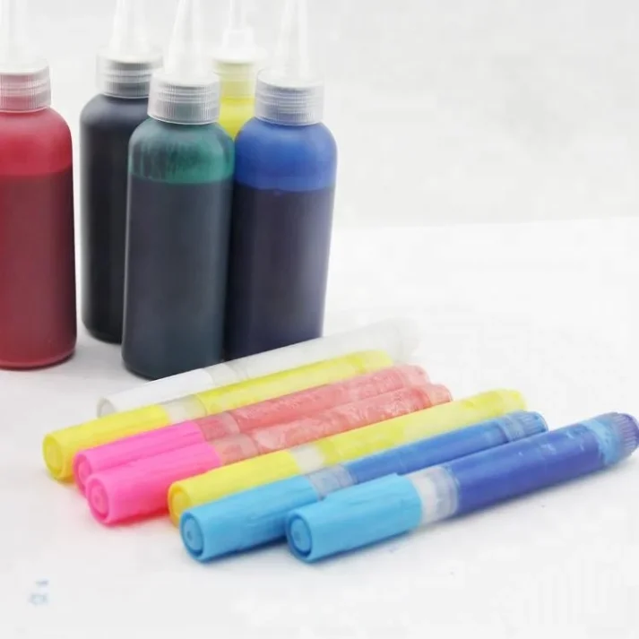 Set of colorful marker pens for art and design.