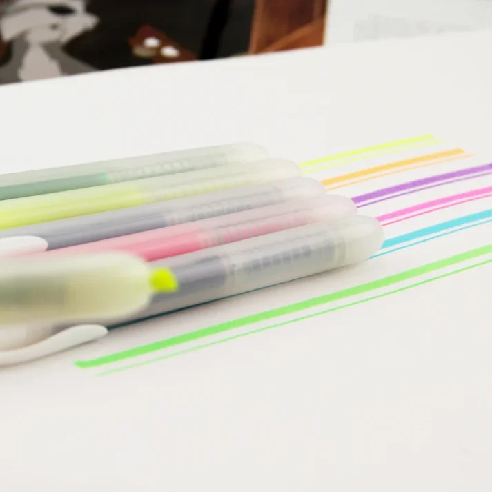 Assortment of creative markers for artists