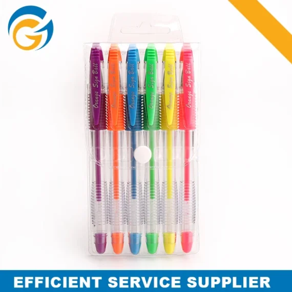 A set of colorful marker pens and design tools on a table