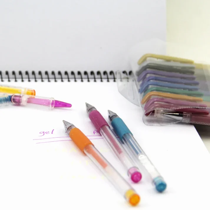 Collection of art markers in various colors.