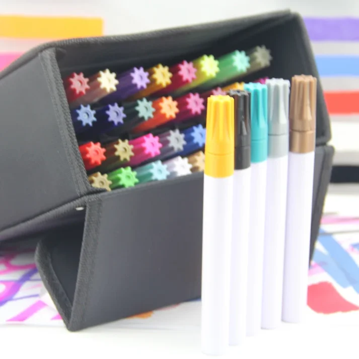 Image showcasing a variety of colorful marker pens
