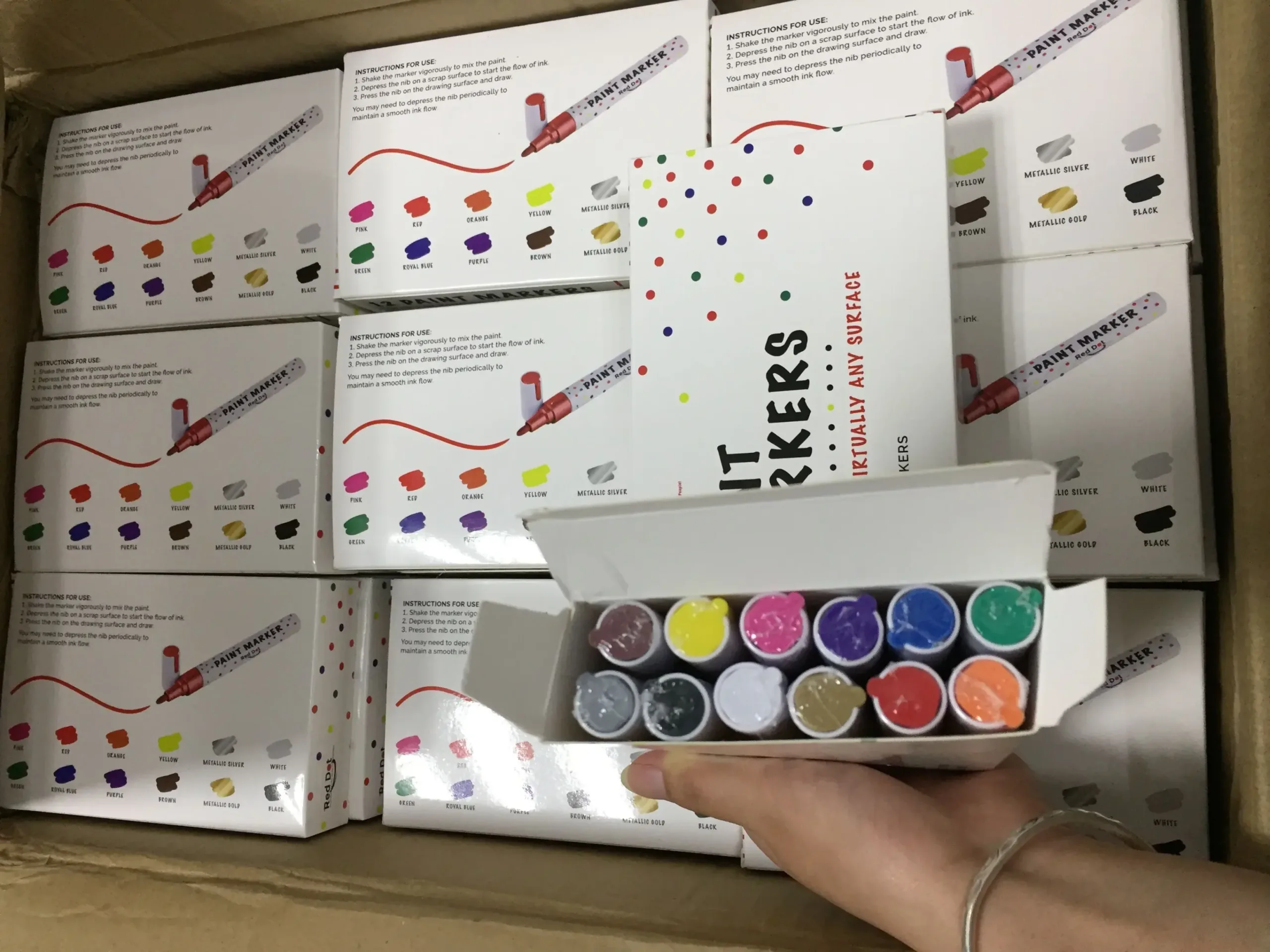 High-quality marker pens and design tools on a white background