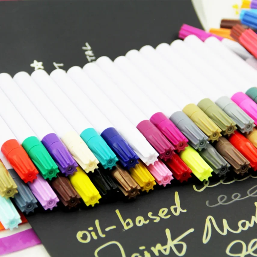 Set of colorful marker pens for art and design