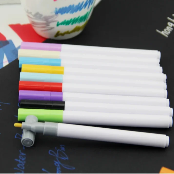 A complete marker set with a protective carrying case.