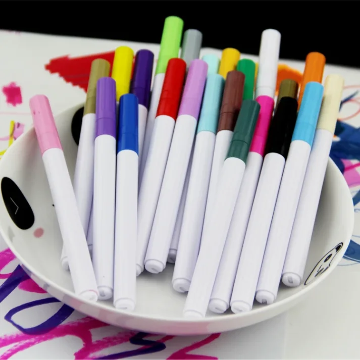 Creative marker designs displayed in an artistic arrangement.