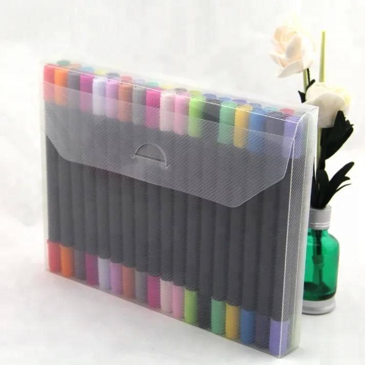 A set of colorful marker pens for artistic use.