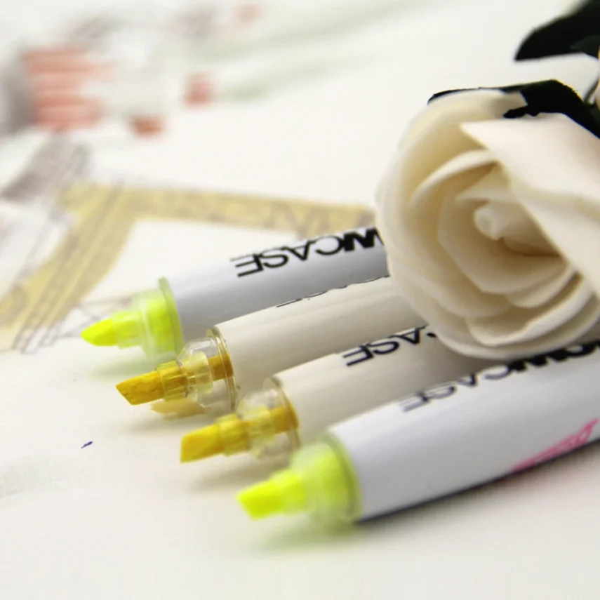 Art supplies marker set with multiple colors for artists