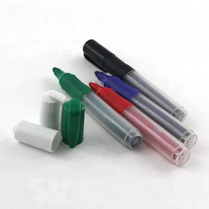 Set of colorful marker pens for artistic use